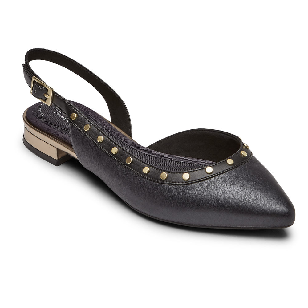 Rockport Singapore Womens Slingback - Total Motion Zuly Studded Black - SM2690784